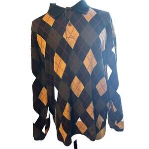 Marc Edwards Mens XL Henley Sweater Casual Retro Classic Academia Preppy